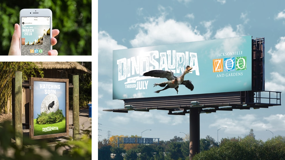 2018 Jacksonville Zoo and Gardens Dinosauria campaign
