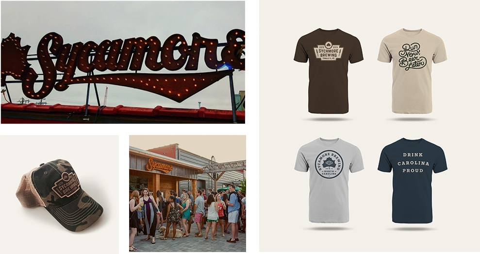 Custom merchandise for Sycamore Brewing