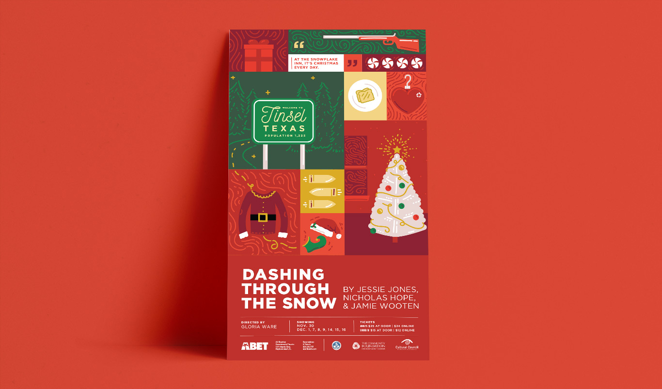 Promotional posters for Dashing Through The Snow