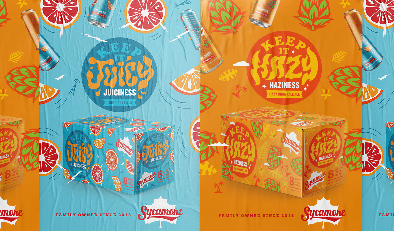 Package Designs for Sycamore India Pale Ale