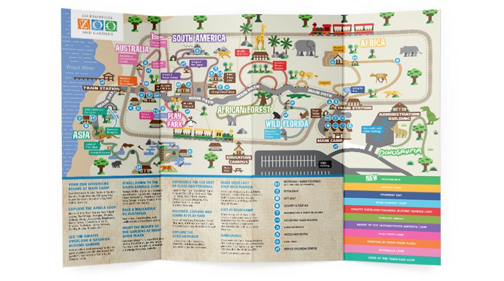 Jacksonville Zoo and Gardens park map